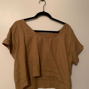 Linen crop top